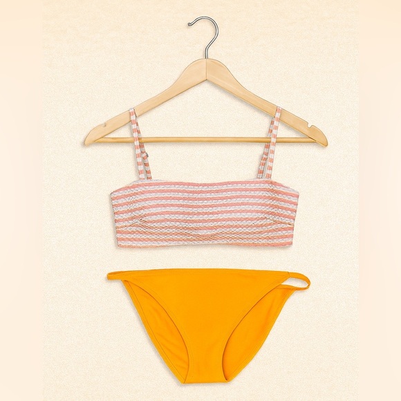 Ninety-Nine Degrees NEW W Tags Junior’s XL Square Bikini Set – Nectarine Crystal - Picture 1 of 8